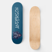 Personalisiertes Blue Wolve Skateboard (Vorderseite)