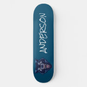 Personalisiertes Blue Wolve Skateboard (Vorderseite)