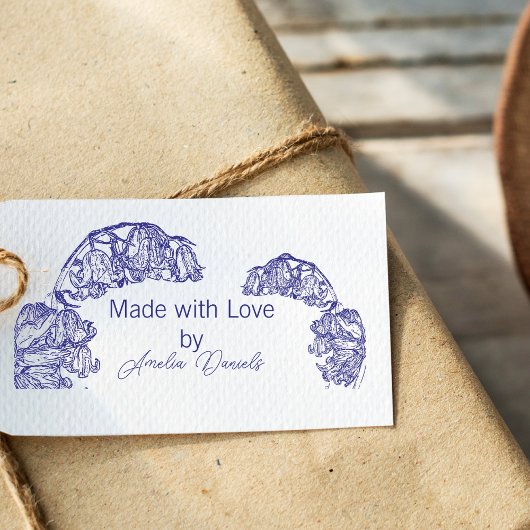 Personalisiertes Bluebell aus Liebe Selbstfarben Permastempel
