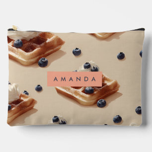 Personalisiertes Blueberry-Waffeldessert Zubehörtasche