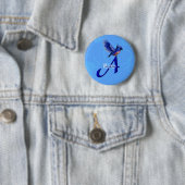Personalisiertes Bluebird-Monogramm Anfangsbuchsta Button (Beispiel)