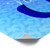 Personalisiertes Bluebird-Monogramm Anfangsbuchsta Poster (Ecke)