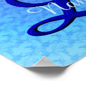 Personalisiertes Bluebird-Monogramm Anfangsbuchsta Poster (Ecke)