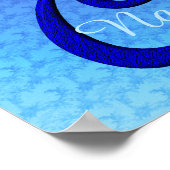Personalisiertes Bluebird-Monogramm Anfangsbuchsta Poster (Ecke)