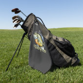 Personalisiertes Bluegill Whisperer Dark Fishing H Golfhandtuch (Gras)