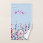 Personalisiertes Blumen-Badehandtuch-Set Badhandtuch Set (Handtuch)