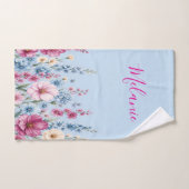 Personalisiertes Blumen-Badehandtuch-Set Badhandtuch Set (Handtuch)