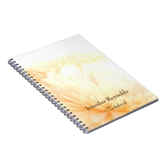 Personalisiertes Blumen & elegantes Goldenes Noteb Notizblock (Rechte Seite)