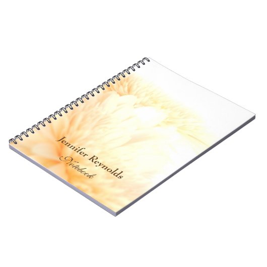Personalisiertes Blumen & elegantes Goldenes Noteb Notizblock (Linke Seite)
