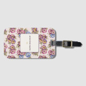Personalisiertes Blumen-Gepäckanhänger | Abenteuer Gepäckanhänger (Vorderseite (Horizontal))