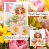 Personalisiertes Blumen-Geschenk für Mädchen Notizblock