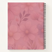 Personalisiertes Blumen-Notizbuch, College-Linieru Notizblock (Rückseite)