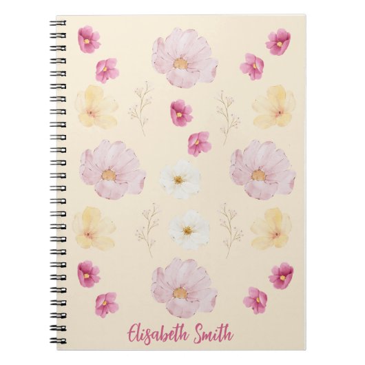 Personalisiertes Blumen-Notizbuch Notizblock (Vorderseite)
