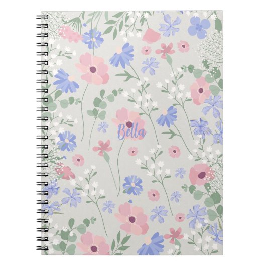 Personalisiertes Blumen Notizbuch Notizblock (Vorderseite)