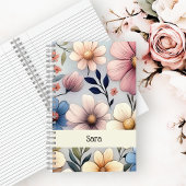 Personalisiertes Blumen-Notizbuch Notizblock