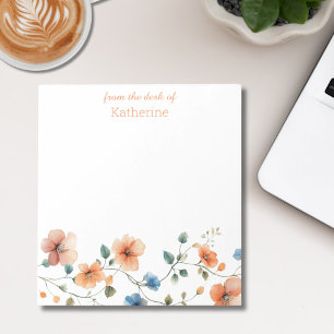 Personalisiertes Blumen Notizbuch Notizblock