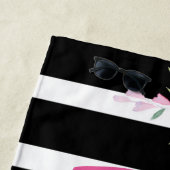 Personalisiertes Blumenbadetuch Strandtuch (Beispiel)