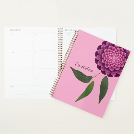 Personalisiertes Blumenblatt - Spiralbodenplaner Planer (Anzeige)