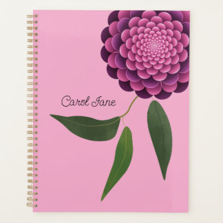 Personalisiertes Blumenblatt - Spiralbodenplaner Planer
