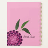 Personalisiertes Blumenblatt - Spiralbodenplaner Planer (Rückseite)