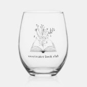 Personalisiertes Blumenbuch Weinglas Ohne Stiel (Vorderseite)