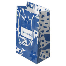 Personalisiertes Blumendesign Blue Color-Geschenkb Kleine Geschenktüte