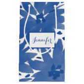 Personalisiertes Blumendesign Blue Color-Geschenkb Kleine Geschenktüte (Vorderseite)