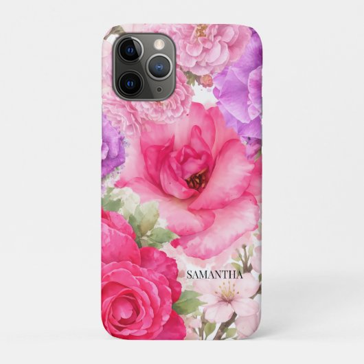 Personalisiertes Blumendesign Case-Mate iPhone Hülle (Rückseite)