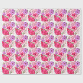 Personalisiertes Blumendesign Geschenkpapier (Flach)