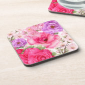 Personalisiertes Blumendesign Getränkeuntersetzer (Linke Seite)