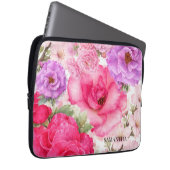 Personalisiertes Blumendesign Laptopschutzhülle (Vorne Rechts)