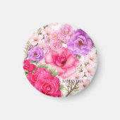 Personalisiertes Blumendesign Magnet (Vorne)