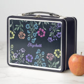 Personalisiertes Blumendesign Metall Brotdose (Beispiel)