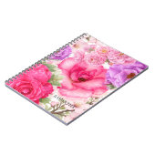 Personalisiertes Blumendesign Notizblock (Linke Seite)