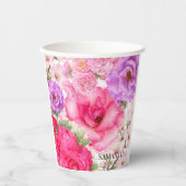 Personalisiertes Blumendesign Pappbecher (Vorderseite)