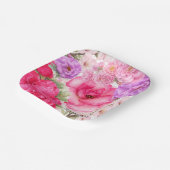Personalisiertes Blumendesign Pappteller (Gewinkelt)