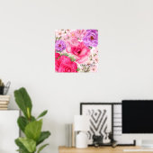 Personalisiertes Blumendesign Poster (Heimbüro)