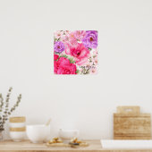 Personalisiertes Blumendesign Poster (Küche)