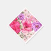 Personalisiertes Blumendesign Serviette (Ecke)