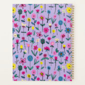 Personalisiertes Blumengartenmuster Lilac Planer (Rückseite)