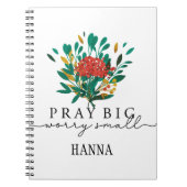 Personalisiertes Blumengebet Motivierend Notebook Notizblock (Vorderseite)
