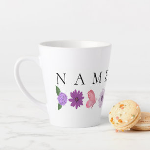 Personalisiertes Blumengeburtstagsgeschenk mit ihr Milchtasse
