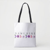 Personalisiertes Blumengeburtstagsgeschenk mit Nam Tasche (Vorderseite)