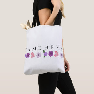 Personalisiertes Blumengeburtstagsgeschenk mit Nam Tasche