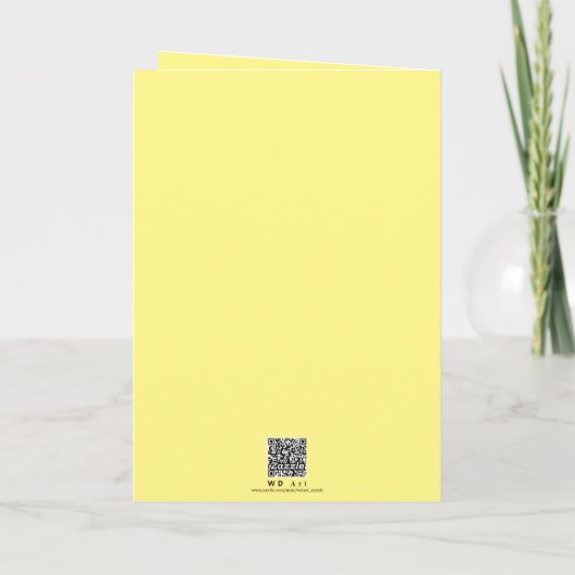 Personalisiertes Blumengelb wird bald gut Karte (Rückseite)