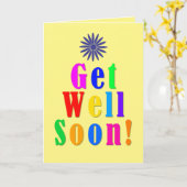 Personalisiertes Blumengelb wird bald gut Karte (Gelbe Blume)