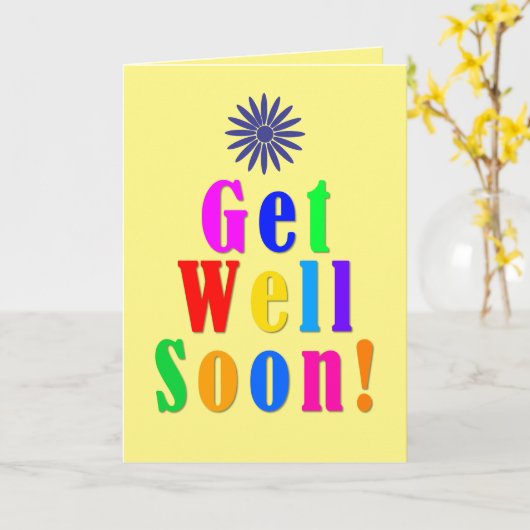 Personalisiertes Blumengelb wird bald gut Karte (Gelbe Blume)