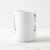 Personalisiertes Blumengeschenk mit Monogramm für  Kaffeetasse (Mittel)