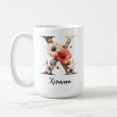 Personalisiertes Blumengeschenk mit Monogramm für  Kaffeetasse (Links)