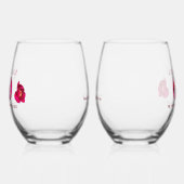 Personalisiertes Blumengeschenk zum 60. Hochzeitst Weinglas Ohne Stiel (Links)